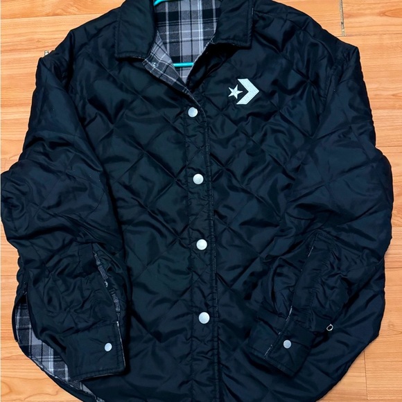 Converse reversible Black Plaid Jacket - Picture 7 of 10